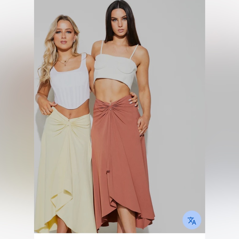 Dion Lee Midi Skirt in Terracotta Size US 8